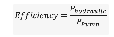 Pump Efficiency Formula